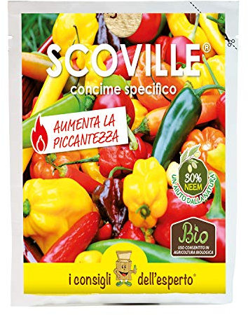 I Consigli dell'Esperto - Scoville Concime Organominerale per Peperoncini - Aumenta Capsaicina e Piccantezza - Formula Specifica per Massimizzare Il Gusto e la Crescita - Formula in Polvere - 100 gr