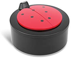 Ninestars 0.5 GALLONS/2 LTRS, RED, Lady Bug, Motion Sensor Trash CAN, Body with Plastic lid, 0.5 Gal