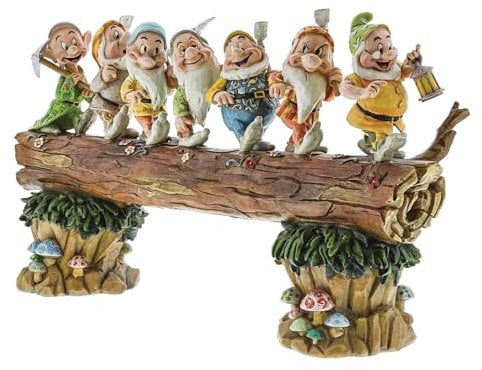 Enesco Disney Traditions 4005434 Figurine les 7 Nains de Retour Résine 20 cm, Blanc