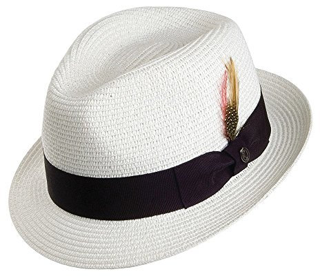 Jaxon & James Chapeau Trilby en Paille Toyo Blanc Medium