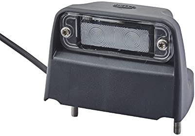 HELLA 2KA 012 271-031 Kennzeichenleuchte - Kennzeichenbeleuchtung - Anhänger - LED - 12/24V - Anbau/geschraubt - ADR/GGVS - Kabel: 2000mm - Stecker: Flachsteckhülse - seitlicher Anbau