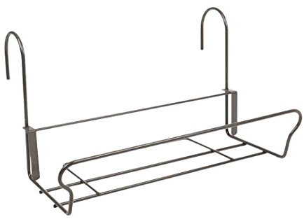 H.G. – Jardinera para balcón Soporte Universal con Ganchos de Seguridad 41,5 x 22 cm, Color Negro