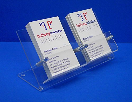 Acrylglastechnik Danier 2-fach Visitenkartenständer für Hochformat