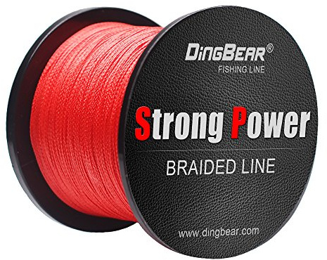 Dingbear 437Yd/400m 85LB/0.45mm Red Super Strong Pull Generic Braided Fishing Line Kite Line Woven Network Cable Cast Super Strength Fishing Line