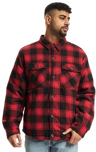 Brandit Lumber Jacket, color: red/black, size: L
