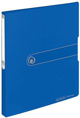 Herlitz 11217130 Ringbuch A4, Opak Blau, 2 Ringe, 16mm, 10 Stück