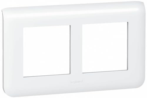 Legrand - Plaque de finition Mosaic spéciale rénovation 2x2 modules horizontal - blanc