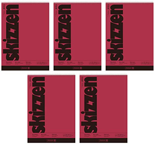 BRUNNEN BrunnenZeichen-/Skizzenblock (110 g/m²,mit Spirale) (5, A3)