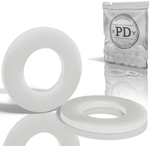 PD® Arandelas de Plástico M20 (DIN 125 Forma A/ISO 7089) | Nylon PA y Poliamida Con Diámetro Exterior Pequeño | 50 Piezas
