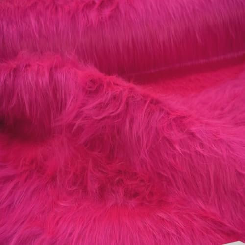 FABRICS-CITY PINK FLOKATI TEDDYFELL STOFF 50X150CM KARNEVAL BEKLEIDUNG BASTEL REQUISITEN FOTOSHOOTING DEKO, 2630(pink)