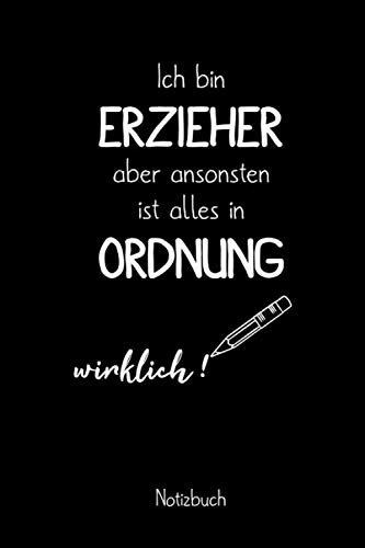 Notizbuch für Erzieher: Ich bin Erzieher, aber ansonsten ist alles in Ordnung. Wirklich! / A5 Notizbuch als Abschiedsgeschenk, Geschenk und kleines ... Kindergarten, KiTa und Grundschule