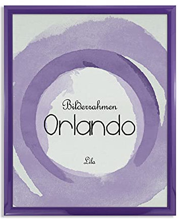 BIRAPA Bilderrahmen Orlando 40x50 cm in Lila aus Massivholz mit 1 mm entspiegelter Kunstglas Scheibe