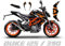race-styles Aufkleber MATT kompatibel mit KTM Duke 125/390-2017-2019 | Black Decals Graphics (Duke 390)