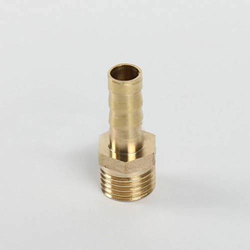 Leloo Luiho-Brass 6 mm 8 mm 10 mm Messing Kupfer Rohrverbindungen 1/8 1/4 1/2 Fitting Schlauchkupplung Endstück BSP Stecker Coupler Adapter stark und robust