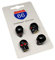 4er Set Ventilkappen Totenkopf v2 schwarz für Auto und Motorrad