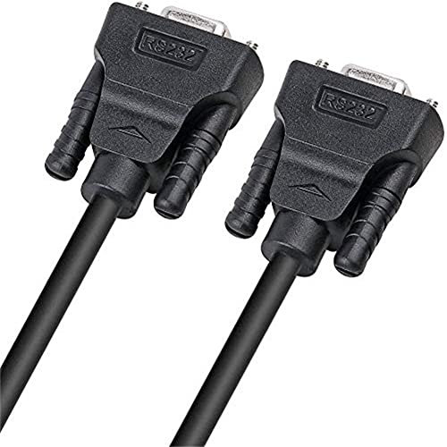 DTech DB9 RS232 Serien kabel Buchse zu Buchse Null Modemkabel Volle Handshake 7 Draht Frequenzweiche für die Datenkommunikation (10 Fuß, schwarz)