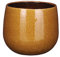 MICA Decorations Pot de Fleur Pablo - 18x18x16 cm - Céramique - Jaune