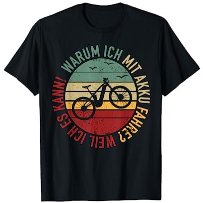 eBike Fahrradfahrer Elektro Akku E-Bike Fahrrad Mountainbike T-Shirt