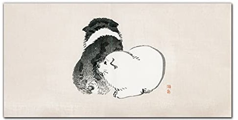 Coloray Küchenrückwand 140x70cm Glaskunstwandbild gehärtetes Glas Dekorplatte Küche Panel Glasscheibe - Haustiere Hunde