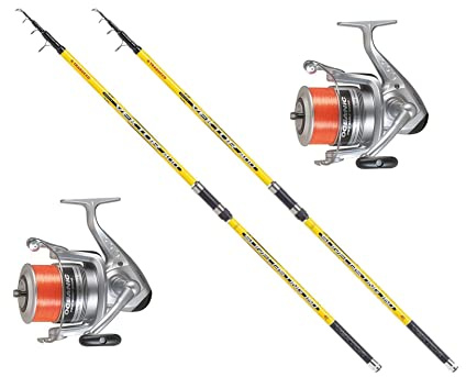 Kit Surfcasting 2 Pz Canna Vektor 4,20 m 150 gr + 2 Pz Mulinello Oceanic 8000