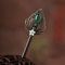 SIKESONG Haarsticks Ebenholz Haarstäbchen - Klassische Elegante Lotus Haarnadeln, Retro Ethnische Grüne Achat Inlay Kopfschmuck DIY Schmuck, Charm Hanfu Cheongsam Haar Accessoires Braut Party