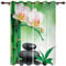 ZLLHAPPY Curtains Zen Orchidee Stein mit Bambuswald：Gardinen mit Schlaufen Vorhänge Polyester Vorhang Wohnzimmer Schlafzimmer Küche 2Er-Set 75x166cm