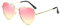 Dollger Herz Sonnenbrille Damen Retro Partybrillen Vintage Metallrahmen Love Rave Herzform Sonnenbrille UV400 Schutz, Rosa Farbverlauf Linse + Gold Rahmen