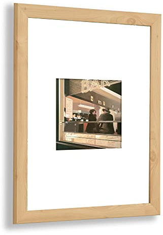 Olympia Deluxe Bilderrahmen Posterrahmen 38x98 cm Puzzlerahmen Fichte Dekor Hintergrund Weiß Antireflex Kunstglas