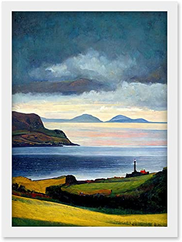 Doppelganger33 LTD Mull Of Kintyre Scotland Artwork Framed Wall Art Print A4