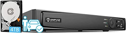 Anpviz 16CH 4K PoE NVR mit 4TB HDD, 16 Kanal PoE Videorekorder Rekorder H.265+ Überwachungssystem, 8MP Videoüberwachung für 8MP/5MP/4MP IP Kamera Outdoor Überwachung, Guarding Vision(H Series)