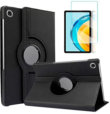TODOBARATO 24HORAS Funda para Huawei Matepad SE 10.4 Negra Giratoria + Protector Cristal Templado