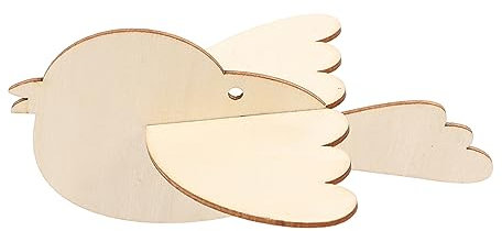 Pssopp Holz-Vogelausschnitte, 20 Stück Hängende Vogel-Rohlinge aus Holz Zum Aufhängen mit Kordeln, Vintage-Stil, Leicht zu Beizen und zu Bemalen, Holz-Vogelscheiben für DIY-Bastelarbeiten