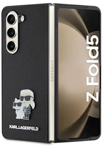 KARL LAGERFELD Samsung Galaxy Z Fold5 Saffiano Karl & Choupette Cover Schwarz