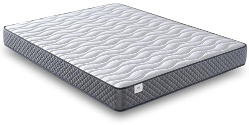 NATURELITS Wendbare Matratze für Doppelbett, 160 x 200 cm, hoher Komfort, hypoallergen, milbendicht und atmungsaktiv, viskoelastisch, mittel Härte, Modell Orbit, Höhe 20 cm
