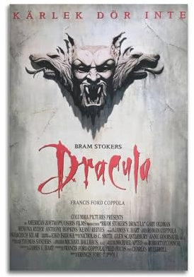 Bram Stoker's Dracula-Poster, Leinwanddruck, Wandkunstdruck, Dekoration, Heimmalerei, Büro, Schlafzimmer, Dekoration, Geschenk, 30 x 45 cm, ungerahmt