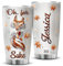 Gobelet De Café 590ml Tasse De Voyage Isolée Avec Paille Et Couvercle Tasse À Boire Isotherme Pour Ami Maman Papa Renard Personnalisé