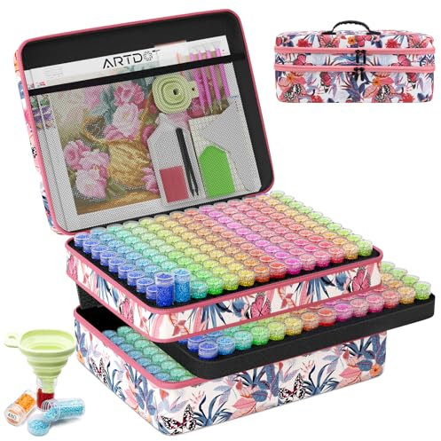 ARTDOT 5D Diamond Painting zubehör Boxen, 420 Stück Diamond Painting Aufbewahrungsbox für Diamond Painting Bilder Steine Samen Schmuck