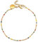 SINGULARU - Chevillière Dots Colors Enamel. Acier avec finition plaquée or 18 Kt. Émail coloré. Bijoux pour femme.