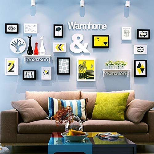 ZWDCVFGK Fotowand Fotorahmen Rahmen Wanddekoration Kombination Bilderrahmen Selfie Galerie Collage mit voller Größe zum Aufhängen Vorlage Wand