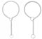 2 PCS Slip Chain Necklace,Heart O-Ring Slip Link Chain Choker, Adjustable Goth Slip Chain Choker Necklace, Punk Stainless Steel Silve Sliding Necklaces for Women and Girls