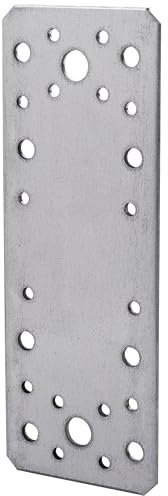 10 Stück Tischlerei Spezialverbinder für Bauwesen Montage Schwerlast Metallwinkel Holzverbinder Plattverbinder Lochverbinder Verzinkt Stahlverbinder Plattwinkel 176 x 65 x 2,5 mm