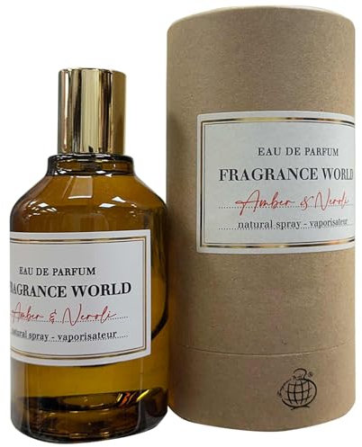 Fragrance World Amber & Neroli Eau de Parfum - Fresh Citrus, Spicy Black Pepper, & Warm Amber - Long-Lasting & Balanced Scent