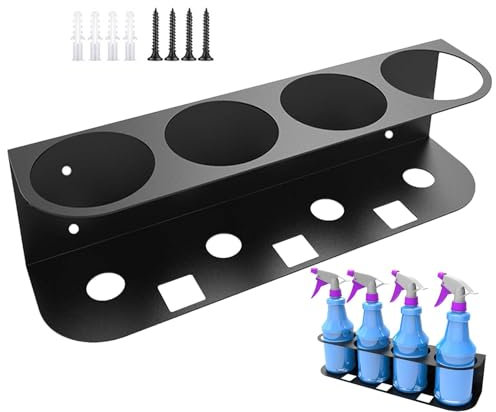 Spray Bottles Holder, Bottle Organizer, Wall Mount Holder, Heavy-Duty Spray Holder, Steel Spray Bottle Organizer, Garage Spray Bottle Storage, Car Detailing Bottle Holder, All-Purpose Spray Hol