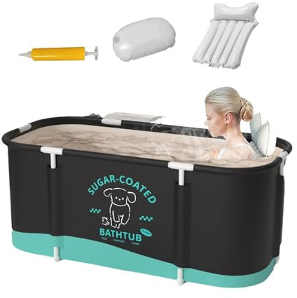Baignoire pliable pour adulte - Baignoire chaude et froide - Baignoire à glace d'extérieur pour athlètes, multicouche, portable, piscine froide pour salles de sport, 100 x 60 x 40 cm