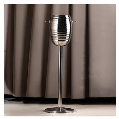 Edelstahl-Eiskübel mit Ständer, 5 l, perfekt für Partys, Grillabende und Picknicks