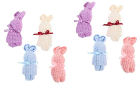 Alipis Magische Handtücher Ostern 2 Sätze Handtuch Kinderhandtücher Handtücher Geburtstagsgeschenke Zu Ostern Tiere Waschlappen in Hasenform Entzückende Häschenhandtücher 4 Stück * 2