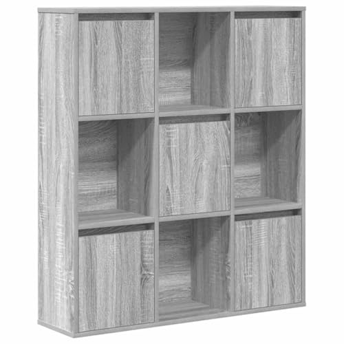 vidaXL Bücherregal Grau Sonoma 89x24x101,5 cm Holzwerkstoff