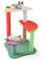 COSTWAY Kratzbaum Klein, Niedliches Obstthema, 69 cm, Katzenbaum mit Plattformen & Erdbeerball & Kratzpfosten, Katzenkratzbaum Katzen Katzenmöbel, Kletterbaum Aktivitätsbaum Spielbaum, Bunt