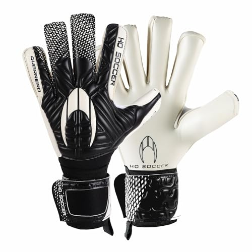 HO Soccer Guerrero Pro Justice RN Black Goalkeeper Gloves, Unisex Adult, Black/White 8.5
