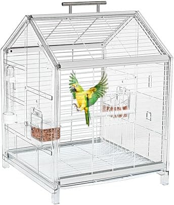 Bried cage AideeGrowth 20.5 inch Kleiner Vogelkäfig, Papageienkäfig, tragbarer Vogelträger, Reiseträger Käfig für zu Hause, Ausflug, Haustier Klinik, vorübergehende Platzierung
